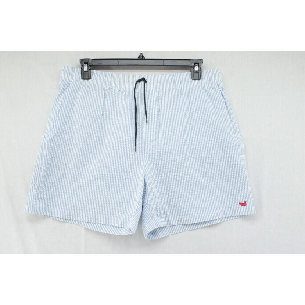 Southern Marsh Seersucker Swim Trunks Men's XL Blue Preppy Shorts Preppy